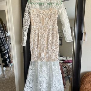 Lace white dress